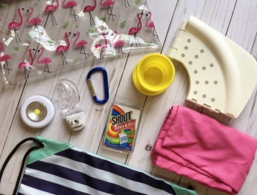 travel objects on a table